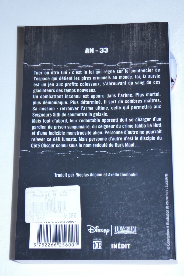 Star Wars - Maul prisonnier dos