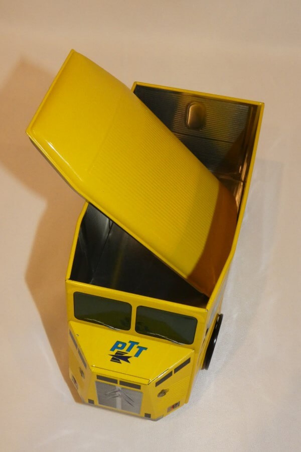 Boite en métal Citroën Tube HY jaune PTT