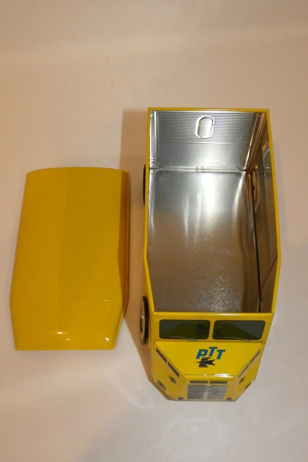 Boite en métal Citroën Tube HY jaune PTT