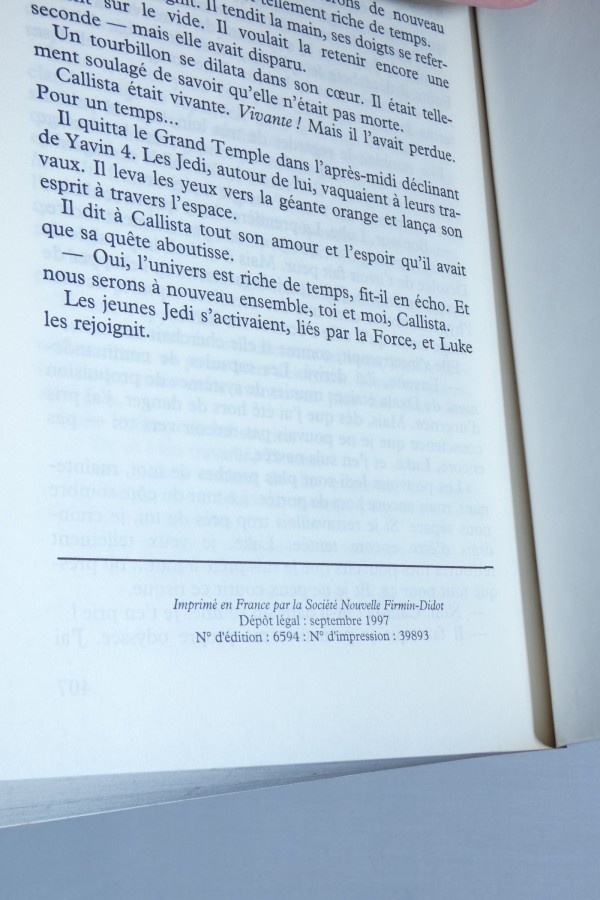 Star Wars - Le sabre noir- date d'édition