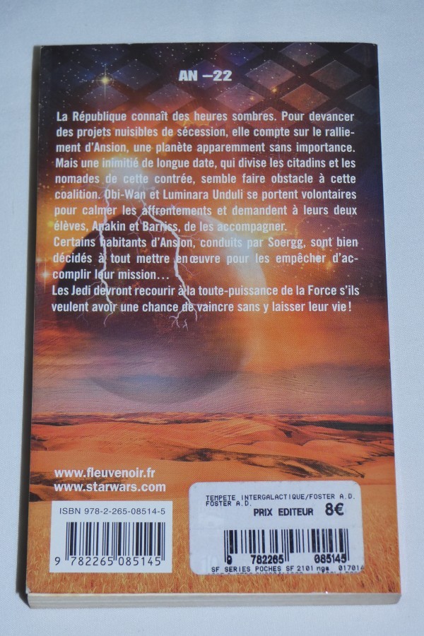 Star Wars - Tempête intergalactique - dos