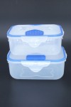 Lot de 2 boîtes hermétiques en plastique face