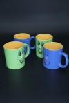 Lot de 4 mugs sourires