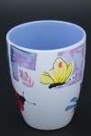 Mug décoré coccinelle, papillon violet face 3