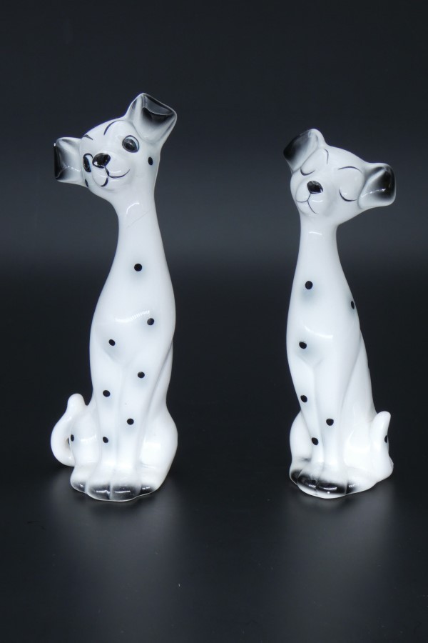 Duo de statuettes de dalmatiens vintage