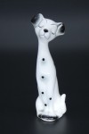 Statuette de dalmatien vintage yeux fermés de face