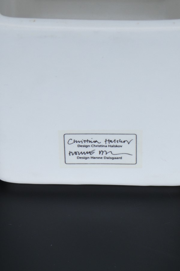 Photophore en céramique blanche designer