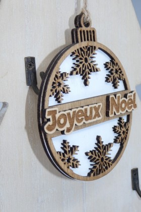 Boule Joyeux Noël tranche