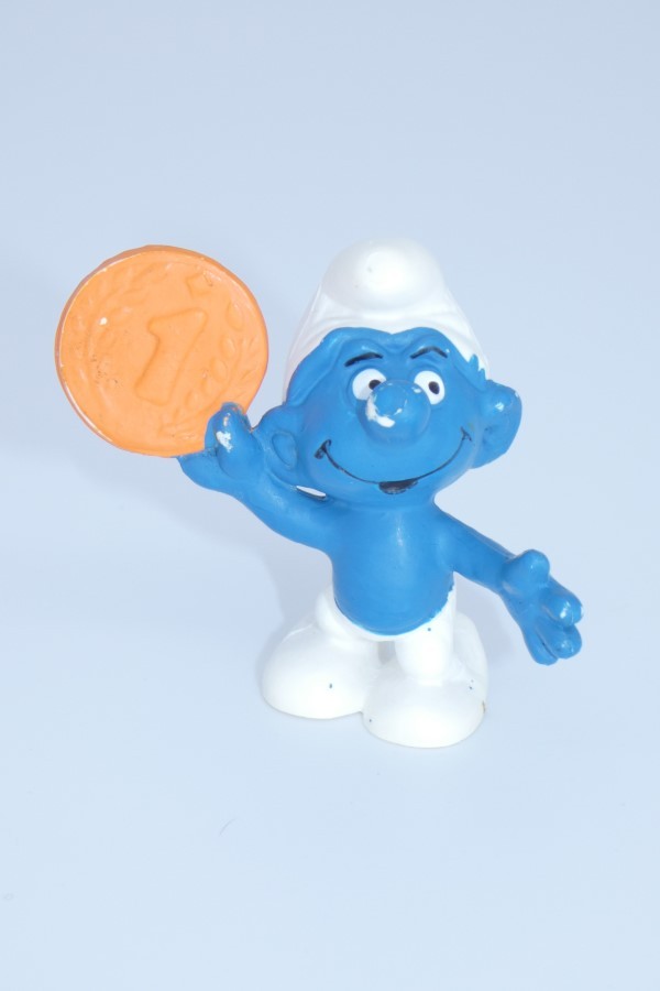 Image du Schtroumpf à la pièce vu de face