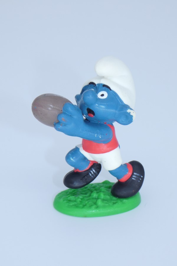 Image du Schtroumpf rugbyman australien vu de face