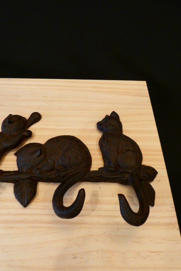 Patère 4 chatons chaton 3 et 4