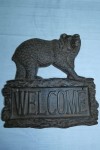 Plaque ours Welcome entière